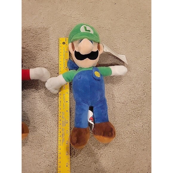 Super Mario Brothers Plush Toy. 2016 Mario, 2017 Luigi - 12" Nintendo Good Stuff - Picture 5 of 11